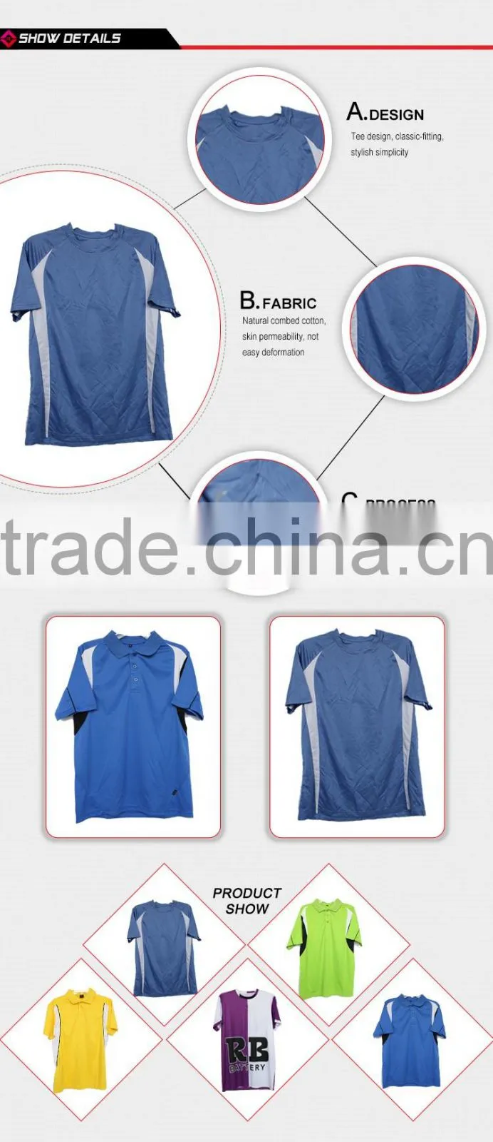 Sportswear type design for men football club stock lot jersey China manufacturer cheap price soccer wear/