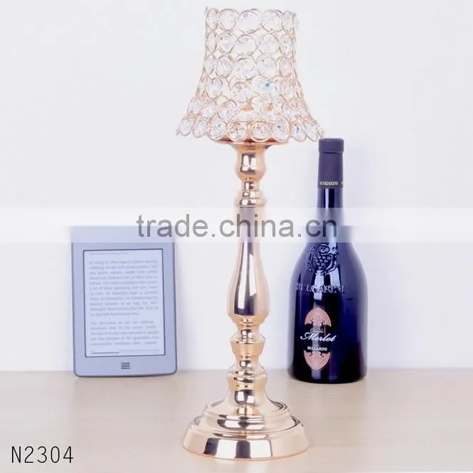 Hot Sale crystal candle holders wedding table decorations