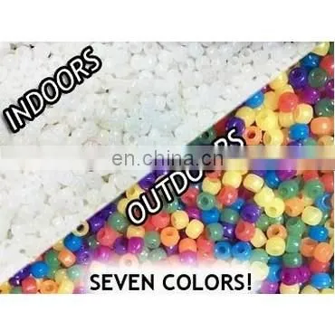 Color-Changing Pony Beads and Rubber Bands Bracelet