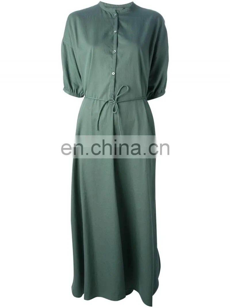 CHEFON Shirt maxi dress with sleeves