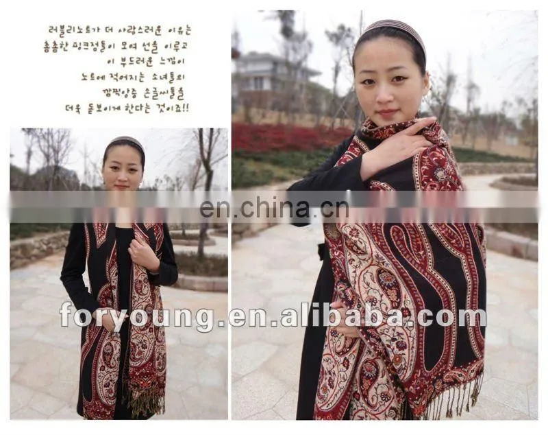 design jacquard artificial cotton shawl