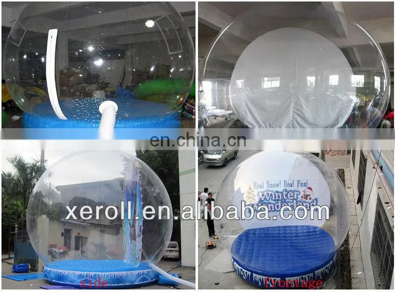 Custom life size snow globe clear inflatable dome for live show