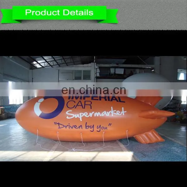 inflatable airship,big orange inflatable blimp,inflatable helium airship for promotion