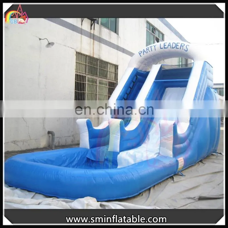 Hot selling large inflatable water slide,two lane water park slide ,inflatable water slide for kids and adults
