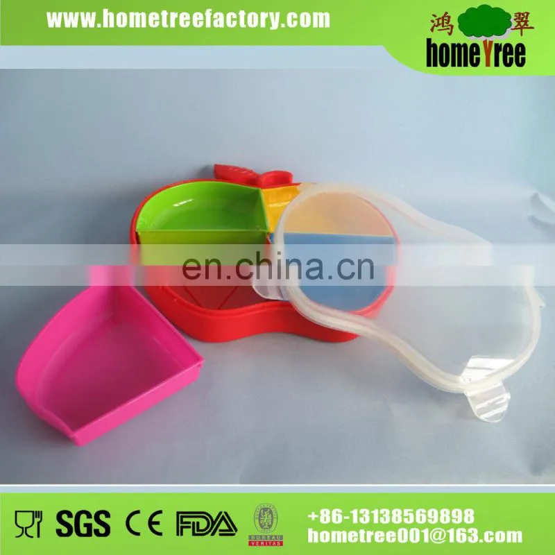 Apple Shape Empty Sealed Clear Plastic Container For Cotton Candy