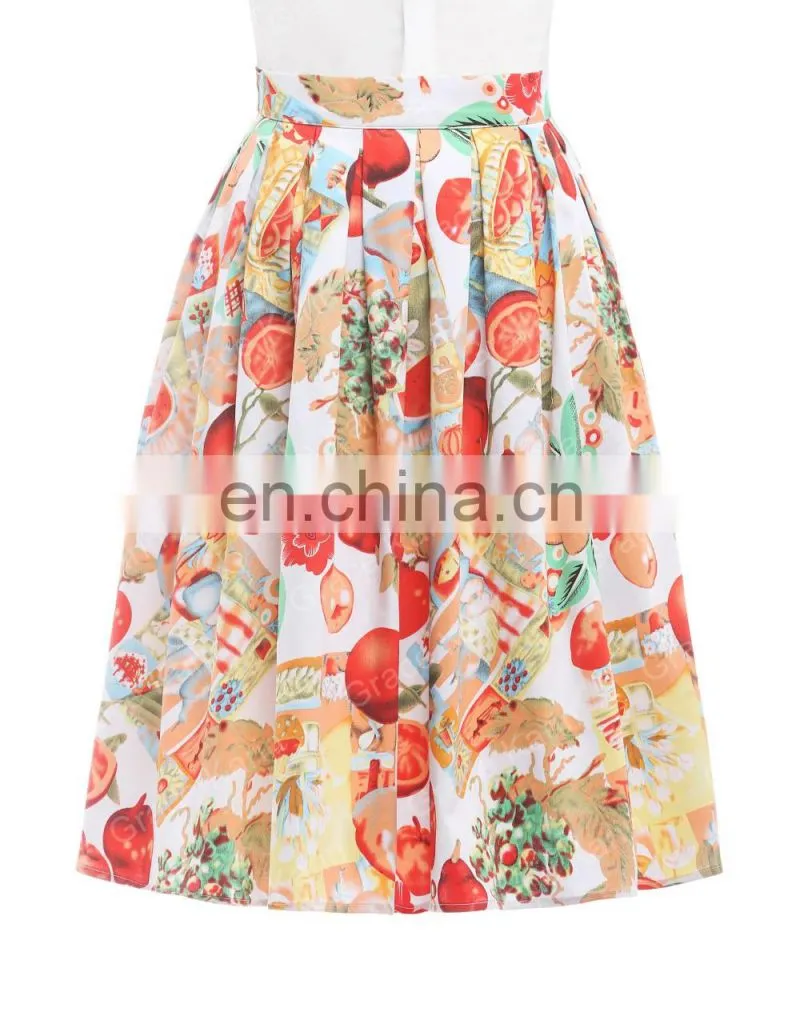 18 Colors Grace Karin Women Vintage Skirt Pinup 50S 60S Cotton Skirt Autumn Skirts Dance Vestidos CL6294-8#