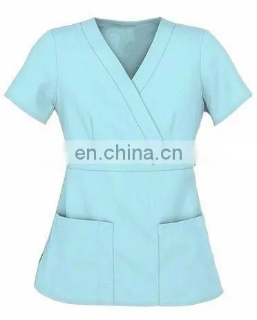 Grey's Anatomy Scrubs Mock Wrap Top w/Back Tabs