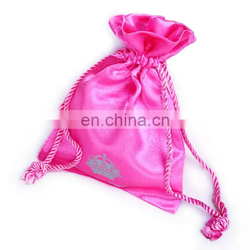 high-quality logo picture print oem made white satin pouches