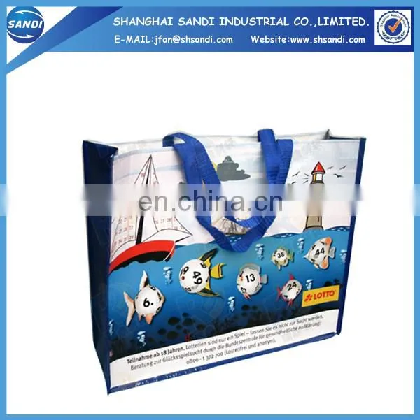 LOGO printing promotional plastic pp woven shopping bag