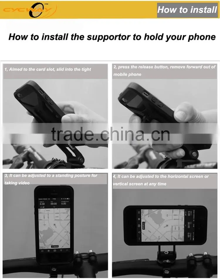 China Alibaba hot salling Combination and for iphone/samsung/mobile phone holder Cellphone holder for bike