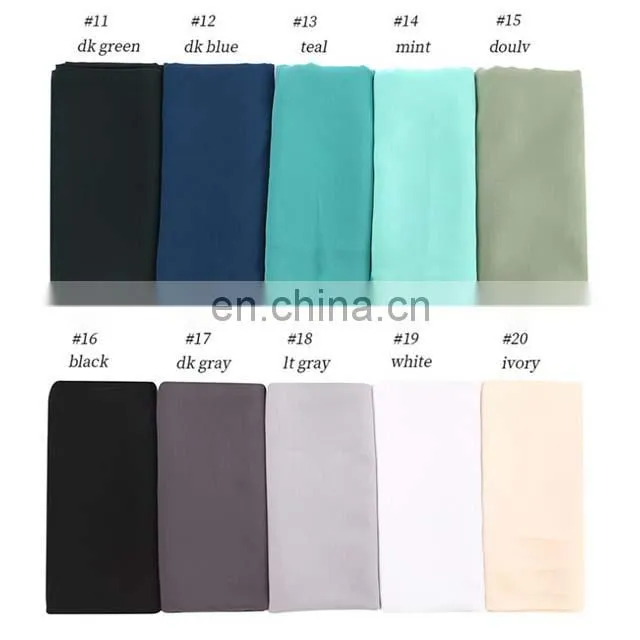 Wholesale Plain Georgette Foulard Hijab Muslim