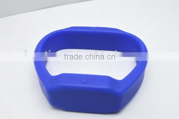 friendly silicone usb flash watch, thin strap,colorful band