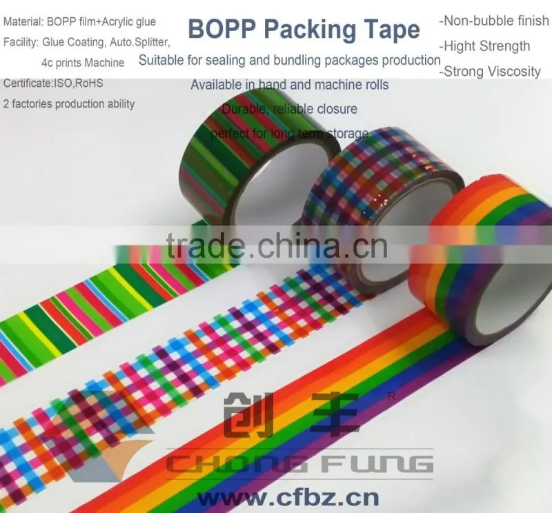 Bopp box cheap printed packing tape