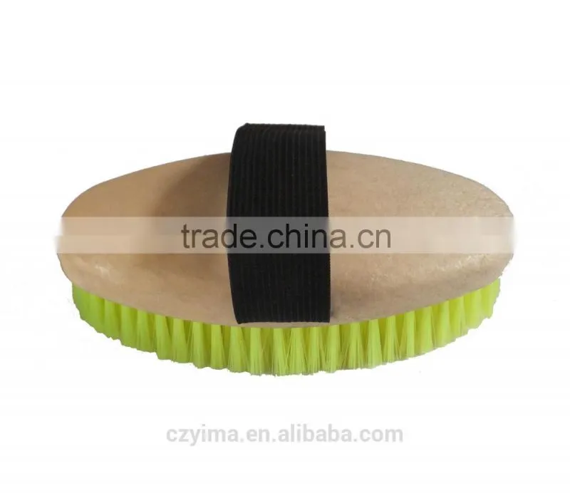 Plastic horse body brush for grooming