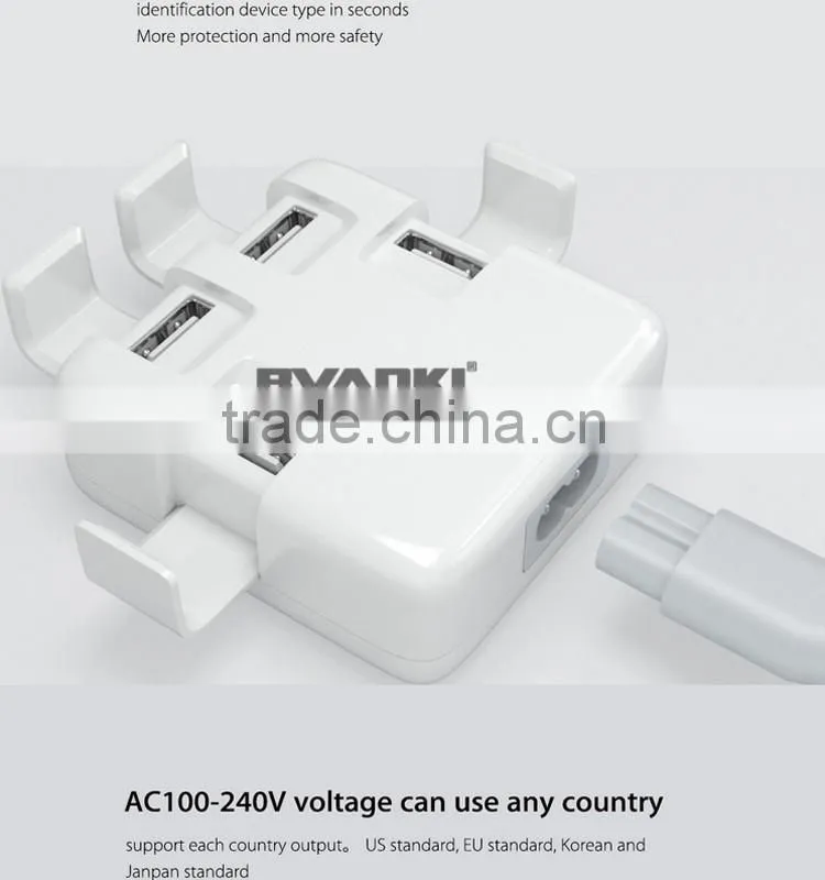 Hot new products for 2016 US/EU/UK plug USB 4 Port Desktop Charger/ Rapid Charging Station wall usb charger for iPhone charger