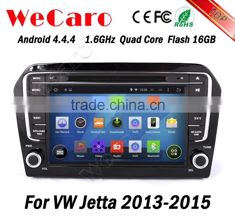 Wecaro WC-VJ8011 Android 4.4.4 car dvd player touch screen for jetta car double din dvd gps android A9 cpu 2013 2014 2015