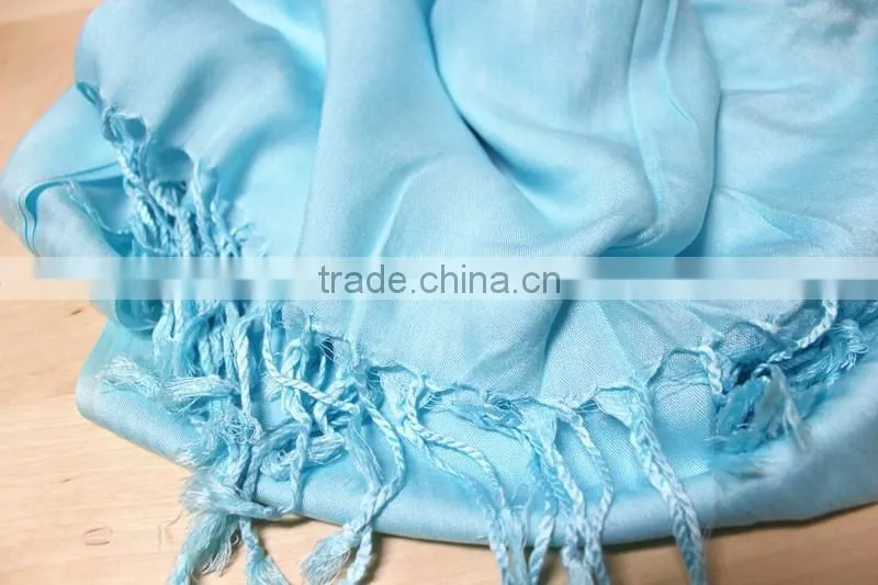 Fashionable modal long tassel scarf factory wholesale polyester viscose scarf