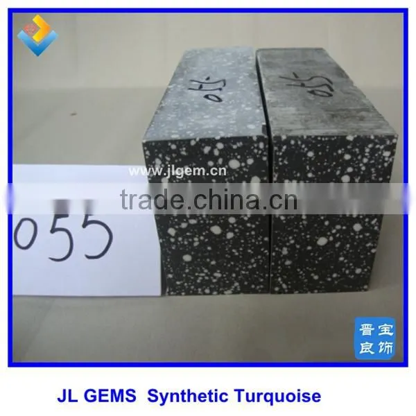 Synthetic Special Block Color Compressed Turquoise Rough & raw material