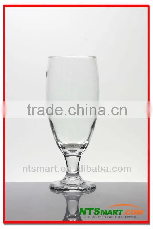 Transparent glass beer glass