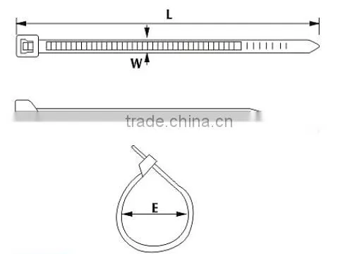 Nylon Cable tie Self Locking Plastie Cable tie Weiwo