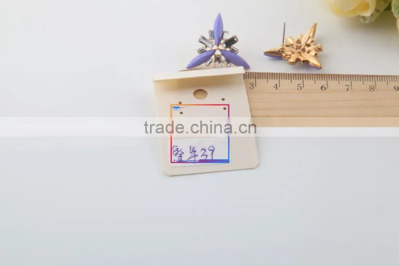 Fashion light purple star shaped resin stud earrings for women