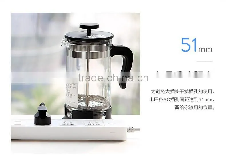 Rock pc nano ceram power Strip Socket with 4 USB smart Socket Plug Multifunctional Smart Power Strip Electronics