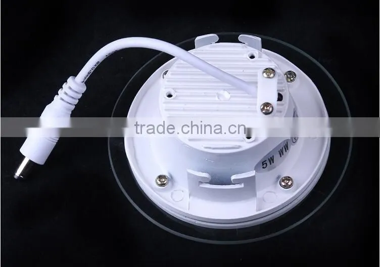 Dimmable 5W 10W 15W COB LED Panel Light Round Glass LED Ceiling Lamp