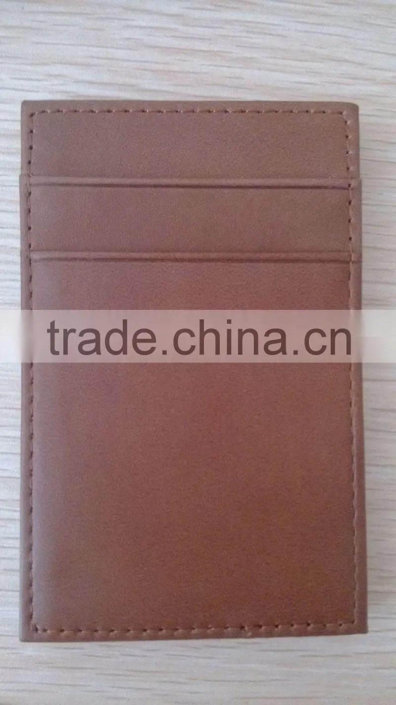 High Quality Promotion Custom Real Leather Printing Magic Wallet