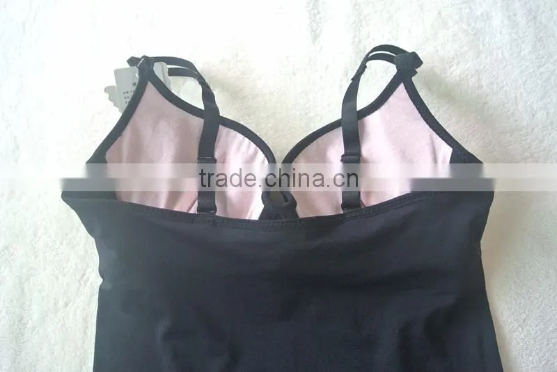 Black Seamless Padded Sport Wear Yoga Workout Gym Tank Top Women