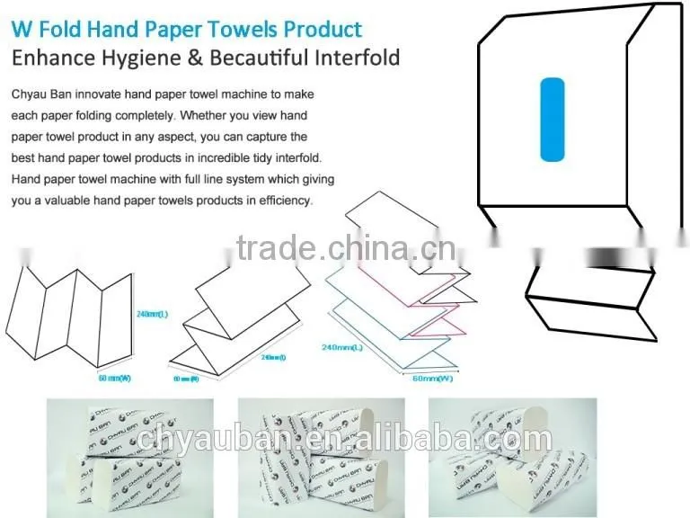 Automatic Bundle Wrapping M Fold Hand Paper Towels Making Machine