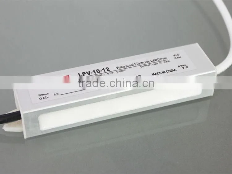 CE.ROHS approved led power driver 12v industrial power supply 10w led waterproof led power supply