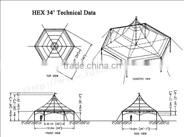 Cheap Canopy Frame Tent With Decorative Lining