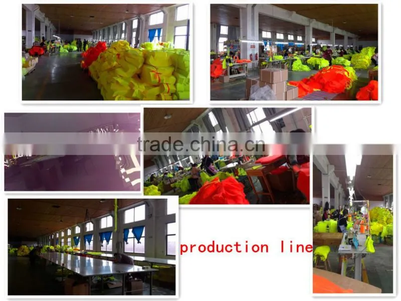 EN20471 high visibility fluorescent color reflective safety jacket