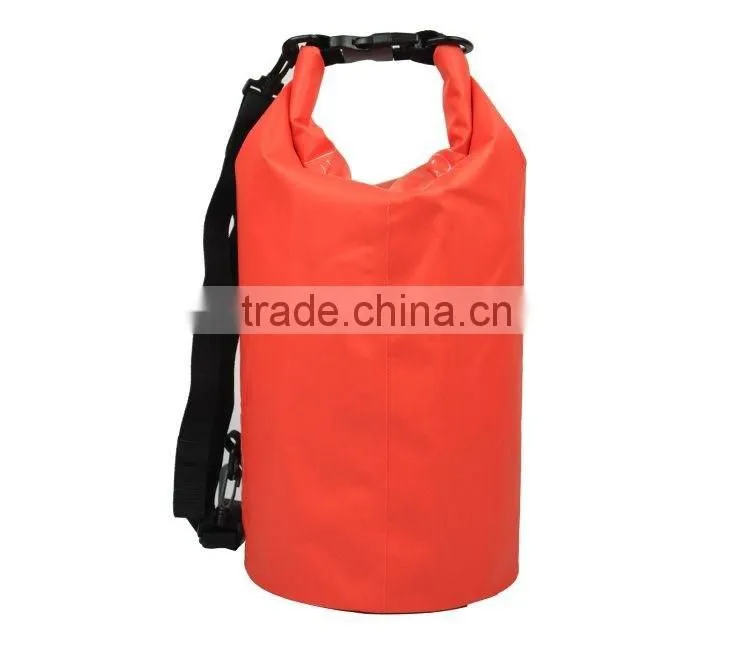 Outdoor 5L 10L 15L 20L 30L 40L 500D PVC tarpaulin waterproof dry bag with strap