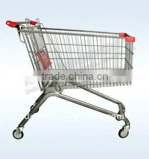 Dachang Manufacturer Supermarket Shopping Trolley Chrome, Galvanized, Electoplated