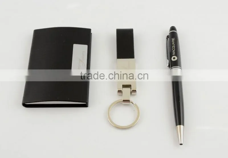 High-end Company Gifts Business Travel Portable Tool Kits including Name Card Holder, Key Chain and Ballpoint Pen
