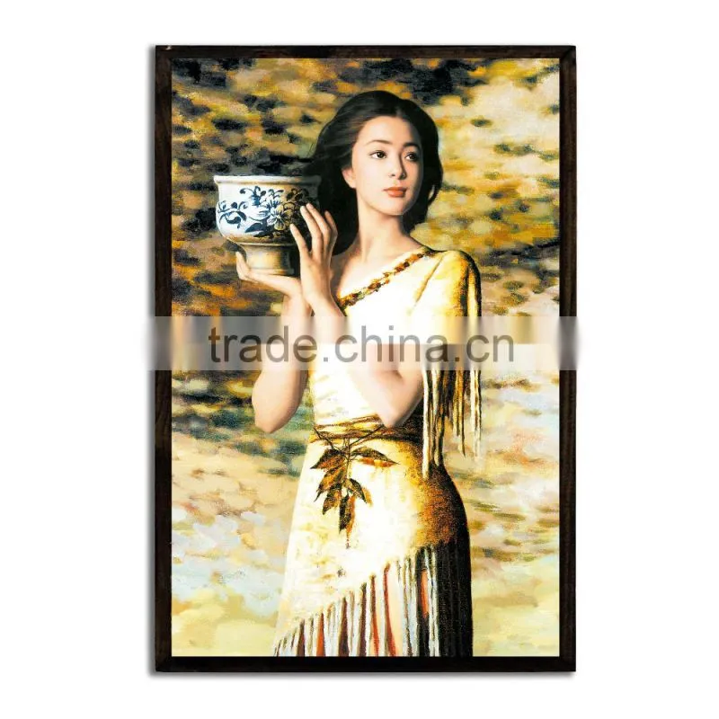 Ferrous hotel wall arts indian nude woman painting