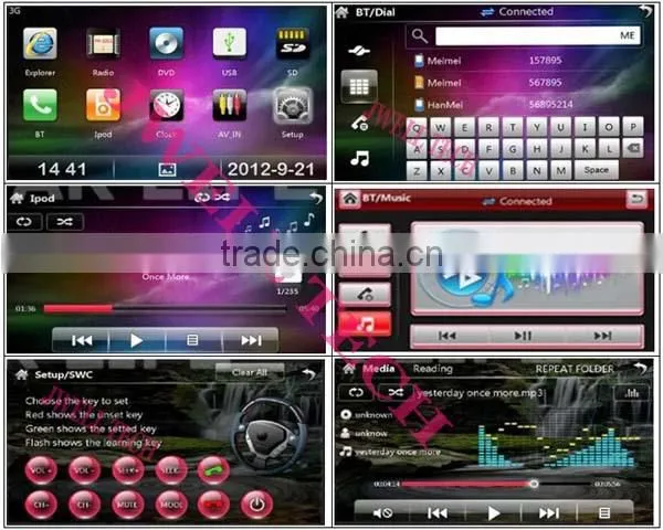 7inch double din car digital dvd player for Opel Antara