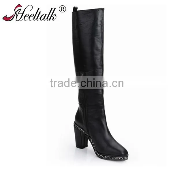 Top quality OEM ODM Custom high heel knee high boots italian leather boots