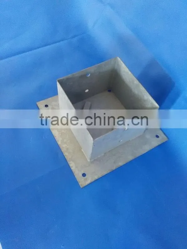 iron fencing bolt down pole plate