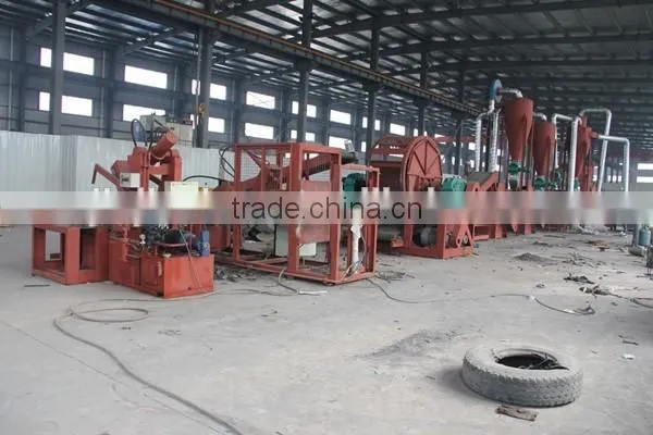 Hot china products waste tire recycling plants with full automatic processing system / used tyre shredder machine