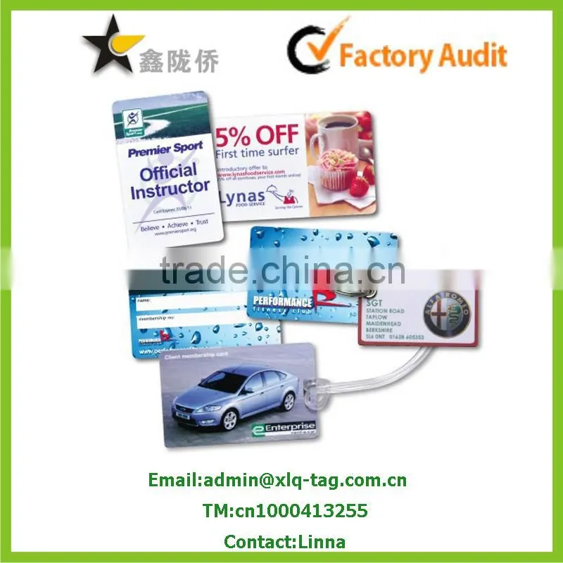 2014 high quality Preprinted Plastic thermal print blank card