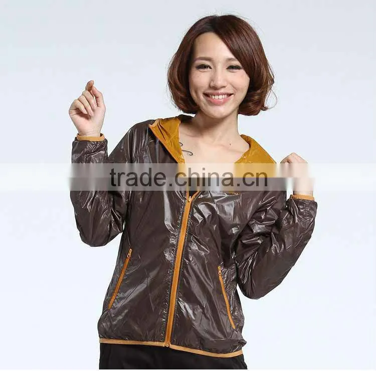 Fashion womens reversible windbreaker