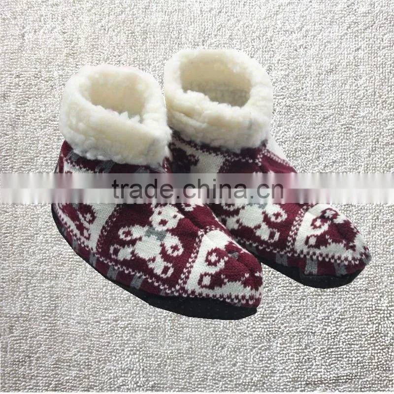New Ladies Girls Knitted Lined Anti Slip/Skid Indoor Ankle Boot Slipper Socks non slip ankle socks