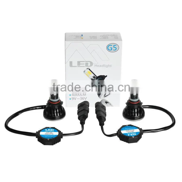 High quality one set 9005 9006 80w 8000lm led headlight bulbs white super bright 6000k led bulb