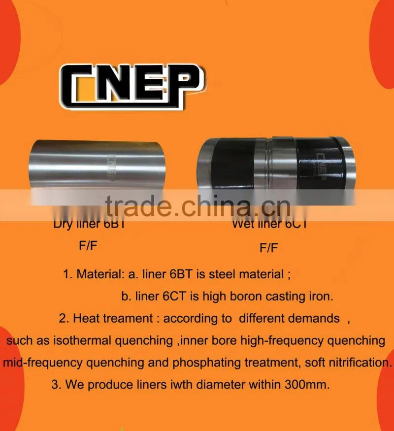 6BT CYLINDER LINER, LINER KIT, ENGINE PARTS