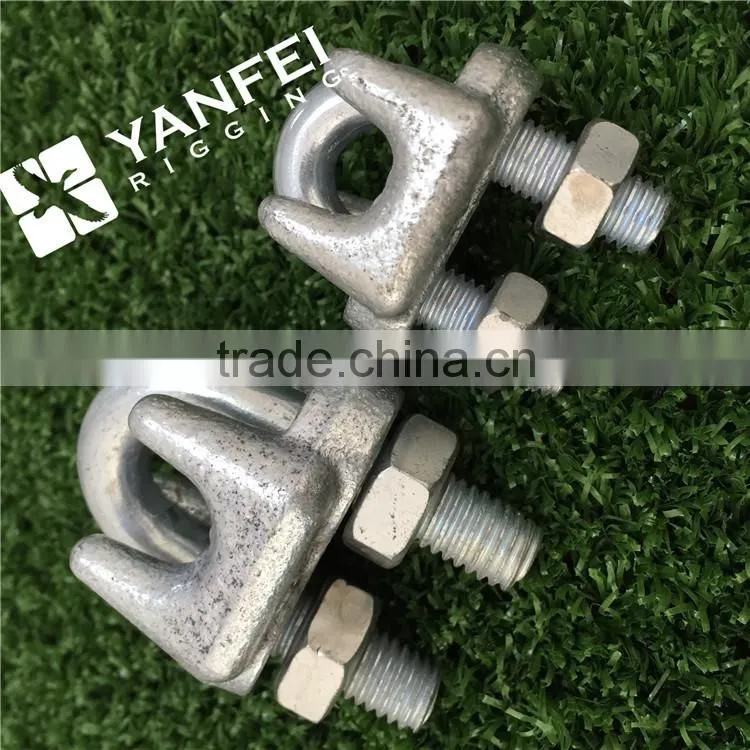 A Type Yellow Zinc Plated Malleable Wire Rope Clip