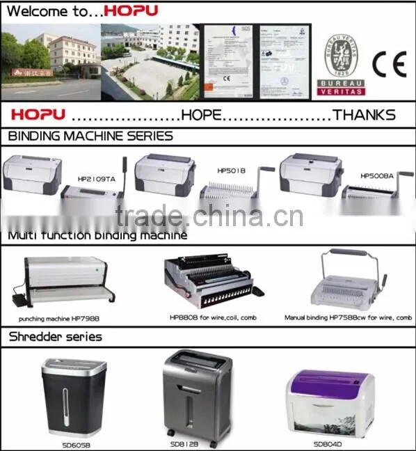 HOPU book binding equipment desktop book binding machine