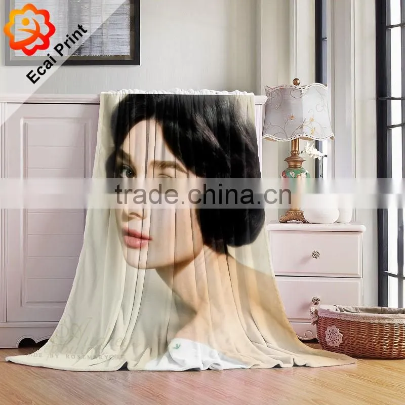 printable queen size winter sublimation heat transfer printed polar fleece blanket
