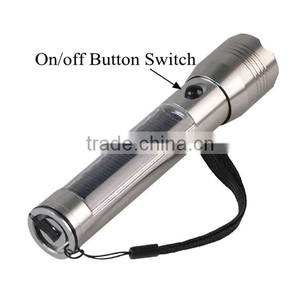high power strong light USB charger solar power led torch